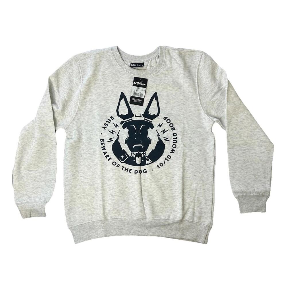 Call of Duty Beware of the Dog Crewneck Sweatshirt Mens Medium NWT Activision